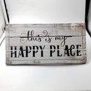 Shabby Chic ''this is my HAPPY PLACE'' Wooden Sign Home Study Art Decoration Wood Plaque