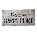 Shabby Chic ''this is my HAPPY PLACE'' Wooden Sign Home Study Art Decoration Wood Plaque