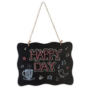 3 Piece Double Sided Vintage Style Chalkboard BlackBoard with Hanging String and Cleaning Cloth 25x20cm
