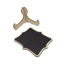 10 Piece Wooden Table Stand Blackboard Chalkboard with Base Display Name Number Tags 10x7.5cm
