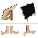 10 Piece Wooden Table Stand Blackboard Chalkboard with Base Display Name Number Tags 10x7.5cm