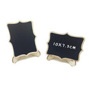10 Piece Wooden Table Stand Blackboard Chalkboard with Base Display Name Number Tags 10x7.5cm