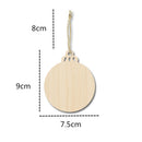 5 Pieces Wood Christmas Tree Kids Crafts Hanging Ornament with String for Xmas Decoration