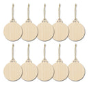 5 Pieces Wood Christmas Tree Kids Crafts Hanging Ornament with String for Xmas Decoration