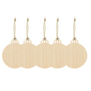 5 Pieces Wood Christmas Tree Kids Crafts Hanging Ornament with String for Xmas Decoration