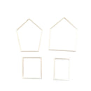 4 Pieces DIY House Fondant Cutter Plunger Chocolate Cake Mold Cupcake Decoration Tools