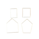 4 Pieces DIY House Fondant Cutter Plunger Chocolate Cake Mold Cupcake Decoration Tools