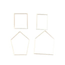4 Pieces DIY House Fondant Cutter Plunger Chocolate Cake Mold Cupcake Decoration Tools