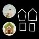 4 Pieces DIY House Fondant Cutter Plunger Chocolate Cake Mold Cupcake Decoration Tools