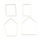 4 Pieces DIY House Fondant Cutter Plunger Chocolate Cake Mold Cupcake Decoration Tools