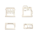 4 Piece Train Design DIY Plastic Fondant Cake Mold Cookies Baking Tool Accessories Bakeware