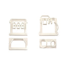 4 Piece Train Design DIY Plastic Fondant Cake Mold Cookies Baking Tool Accessories Bakeware