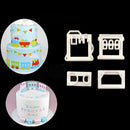 4 Piece Train Design DIY Plastic Fondant Cake Mold Cookies Baking Tool Accessories Bakeware