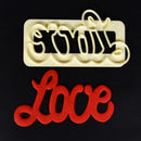 Love Shape DIY Plastic Fondant Cake Mold Cookies Cutting Mold Cutter Baking Tool Accessories Bakeware