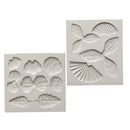 2 Pieces Flower Leaf Fondant Silicone Mould Cake Chocolate Sugar Baking Mold Decoration
