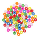 100 Pieces Colorful Wood Rondelle Beads Large Hole Beads Charms for Jewelry Making Crafts DIY Jewelry 8mm
