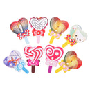 100 Pieces Mixed Color Drawing Printing Lollipop Buttons For Sewing DIY Crafts
