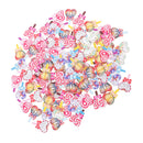 100 Pieces Mixed Color Drawing Printing Lollipop Buttons For Sewing DIY Crafts