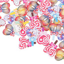100 Pieces Mixed Color Drawing Printing Lollipop Buttons For Sewing DIY Crafts