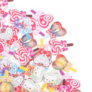 100 Pieces Mixed Color Drawing Printing Lollipop Buttons For Sewing DIY Crafts