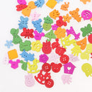 100 Pieces Wood Handmade Colorful 2 Holes Wooden Buttons Sewing Scrapbooking DIY