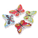 Pack of 100 Beautiful Butterfly Buttons Wooden Embellishment Craft Sewing Scrapbooking 2 Holes Flatback Nursery DIY Accessories
