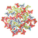 Pack of 100 Beautiful Butterfly Buttons Wooden Embellishment Craft Sewing Scrapbooking 2 Holes Flatback Nursery DIY Accessories