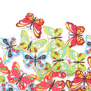 Pack of 100 Beautiful Butterfly Buttons Wooden Embellishment Craft Sewing Scrapbooking 2 Holes Flatback Nursery DIY Accessories
