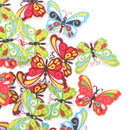 Pack of 100 Beautiful Butterfly Buttons Wooden Embellishment Craft Sewing Scrapbooking 2 Holes Flatback Nursery DIY Accessories