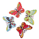 Pack of 100 Beautiful Butterfly Buttons Wooden Embellishment Craft Sewing Scrapbooking 2 Holes Flatback Nursery DIY Accessories