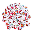 50 Pieces 20mm Mixed Color Drawing Cartoon Wood Buttons For Sewing DIY Crafts