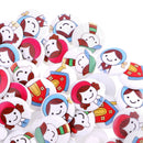 50 Pieces 20mm Mixed Color Drawing Cartoon Wood Buttons For Sewing DIY Crafts