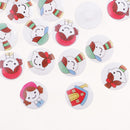 50 Pieces 20mm Mixed Color Drawing Cartoon Wood Buttons For Sewing DIY Crafts