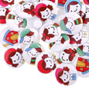 50 Pieces 20mm Mixed Color Drawing Cartoon Wood Buttons For Sewing DIY Crafts