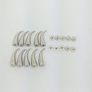 10 Pieces Screwback Cat Claw Rock Punk Studs Spikes Belts Bags Leathercraft Clothes DIY Rivet for Decoration Silver