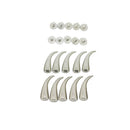 10 Pieces Screwback Cat Claw Rock Punk Studs Spikes Belts Bags Leathercraft Clothes DIY Rivet for Decoration Silver