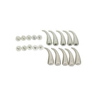10 Pieces Screwback Cat Claw Rock Punk Studs Spikes Belts Bags Leathercraft Clothes DIY Rivet for Decoration Silver
