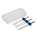 3 Pieces Double Twin Needles Pins Sewing Machine Accessories with Plastic Box Size 2/90 3/90 4/90 Set
