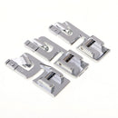 6 Pieces 1.3mm, 2.3mm, 3.6mm, 4.6mm, 5.4mm, 6.6mm Narrow Hem Presser Feet Domestic Sewing Machine Rolled Hem Foot for Brother Singer