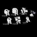 7 Pieces/Set Domestic Sewing Machine Presser Feet Set Bias Binder Presser Foot & Rolled Hem Foot & Elastic Fabric Presser Foot Handle