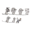 7 Pieces/Set Domestic Sewing Machine Presser Feet Set Bias Binder Presser Foot & Rolled Hem Foot & Elastic Fabric Presser Foot Handle