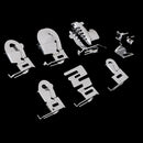 7 Pieces/Set Domestic Sewing Machine Presser Feet Set Bias Binder Presser Foot & Rolled Hem Foot & Elastic Fabric Presser Foot Handle