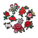 8 Pieces Flower Embroidery Patches Iron on Sew on Clothes Appliques for DIY Craft