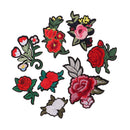 8 Pieces Flower Embroidery Patches Iron on Sew on Clothes Appliques for DIY Craft