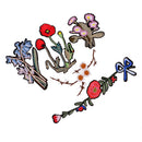 5 Pieces/Set Fashion Embroidery Flower Plants Patches Decorative Applique Patches Garment Decoration