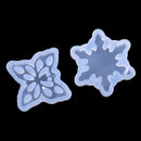 4 Pieces Snowflake Flower Silicone Pendant Molds for Resin Jewelry Making Crafts