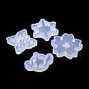 4 Pieces Snowflake Flower Silicone Pendant Molds for Resin Jewelry Making Crafts