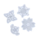 4 Pieces Snowflake Flower Silicone Pendant Molds for Resin Jewelry Making Crafts