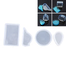 4 Pieces/Set Multi-shapes Silicone Pendant Molds for Resin Jewelry Making Crafts