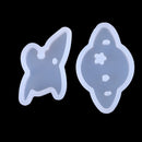 3 Pieces Clear Silicone Molds Earring Pendant Resin Mould for DIY Jewelry Making